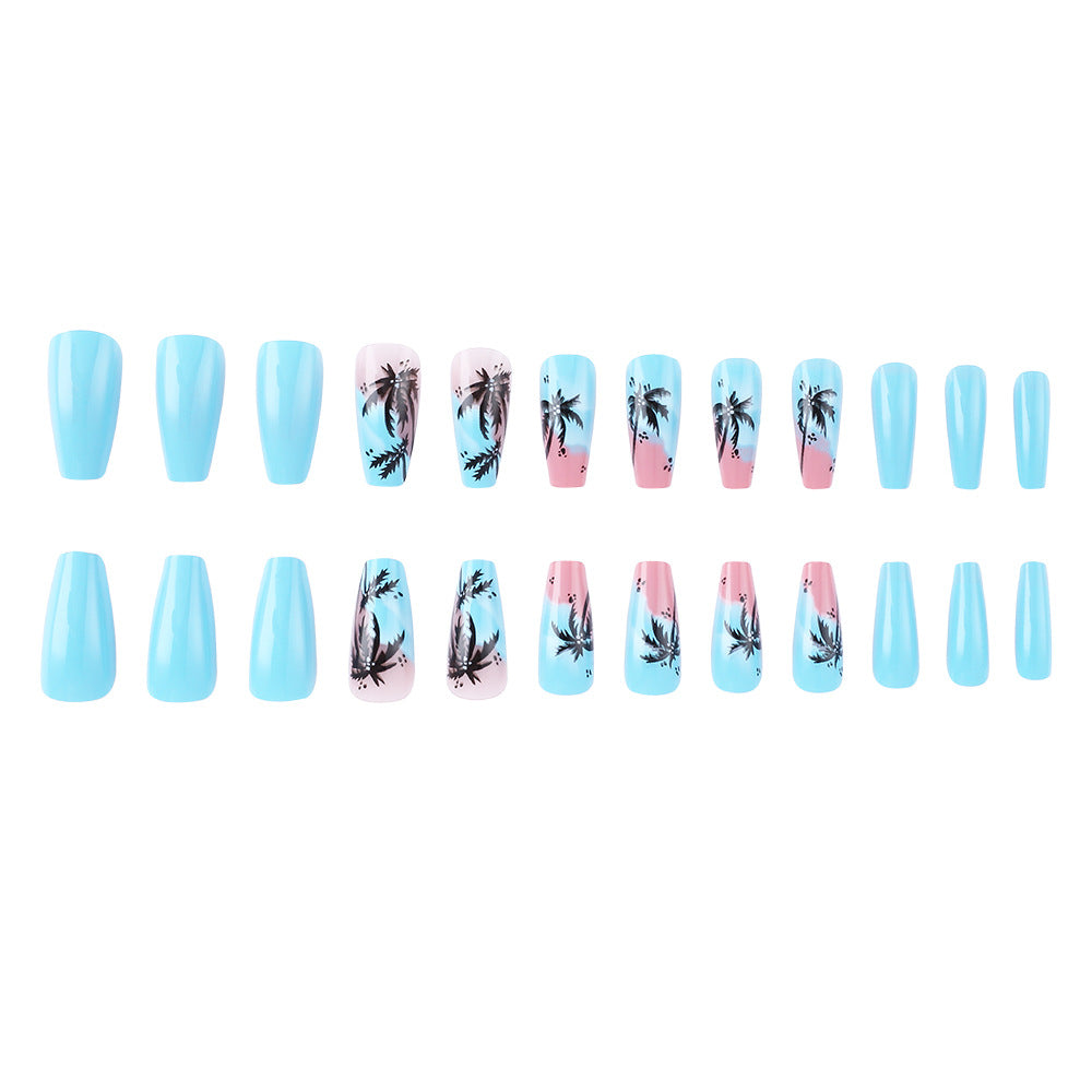Artistic Tropical Island Press-On Nail Art Stornfield