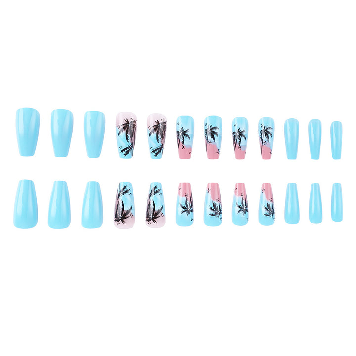 Artistic Tropical Island Press-On Nail Art Stornfield