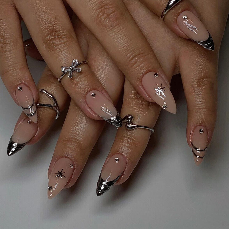 Decorative Stiletto Press-On Nail Art Set Stornfield