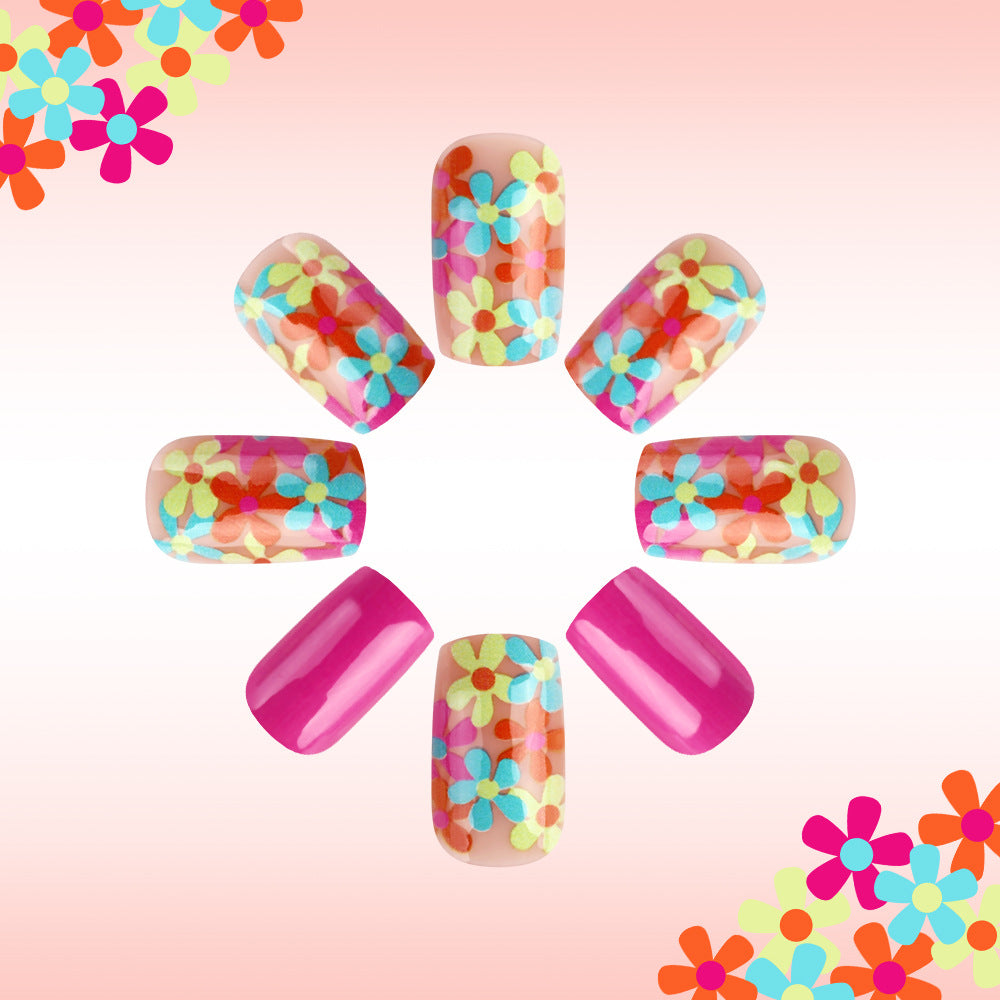 Fun Floral Press-On Nail Art Stornfield