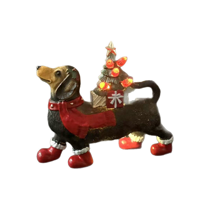 Decorative Santa Claus figure with dog Stornfield