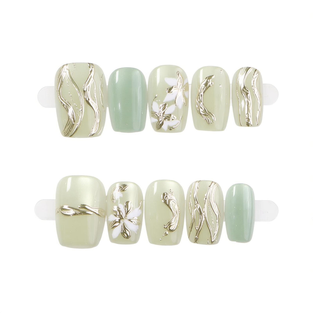 Elegant Decorative Press-On Nail Set Stornfield
