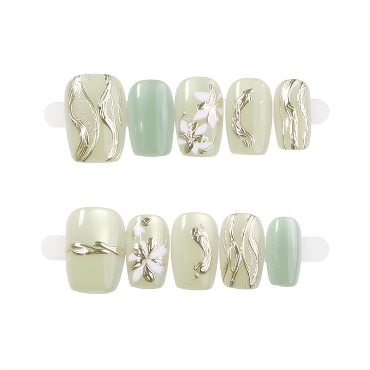 Elegant Decorative Press-On Nail Set Stornfield