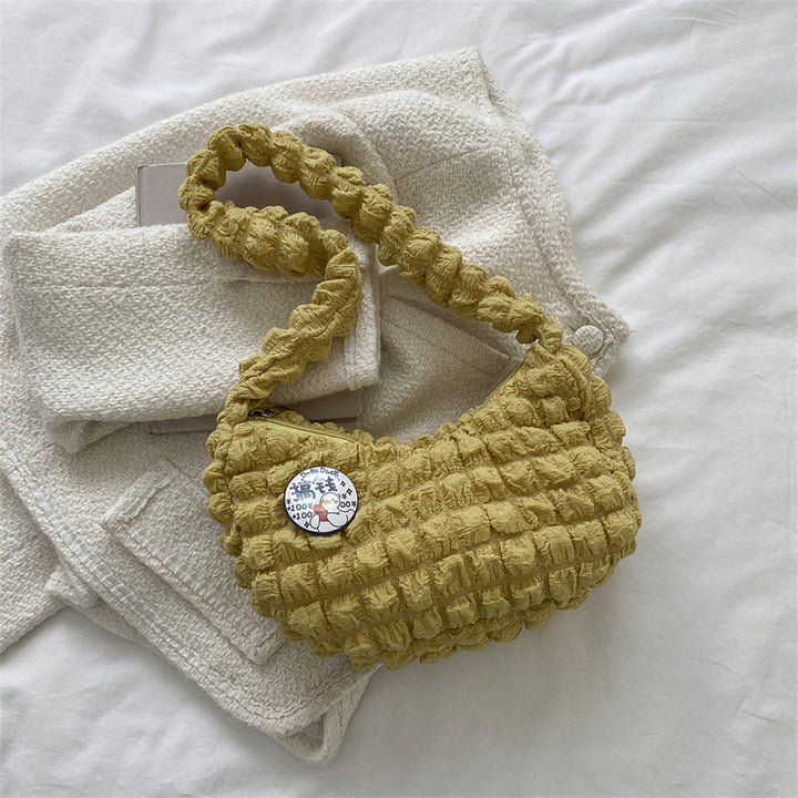 Textured Knitted Shoulder Handbag