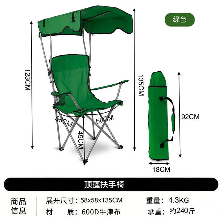 Folding Chair With Sun Protection Stornfield