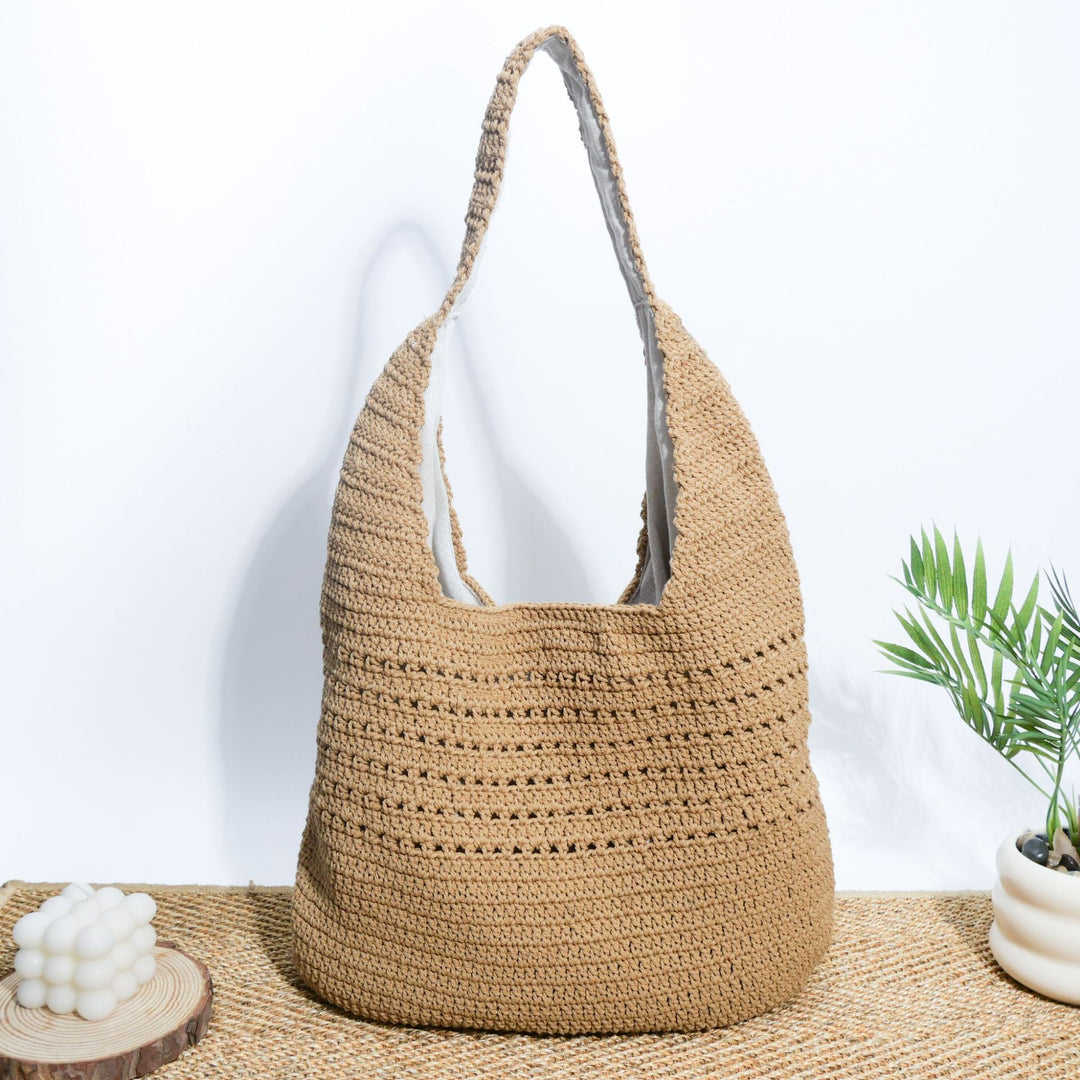 Handmade macrame shoulder bag with ergonomic shoulder strap Stornfield
