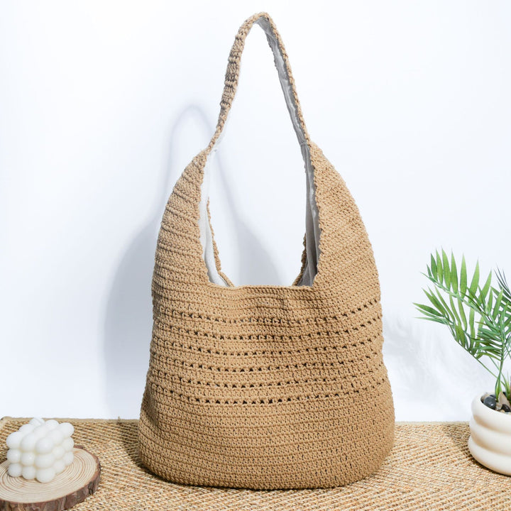 Handmade macrame shoulder bag with ergonomic shoulder strap Stornfield