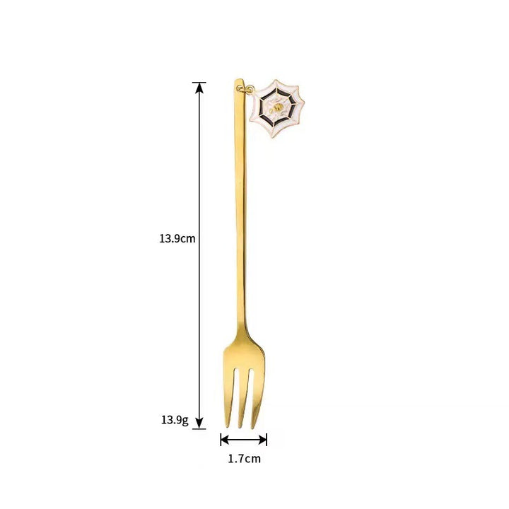 Long Bar Spoon Cocktail Stirring Spoon made of Stainless Steel with Halloween Ghost Design