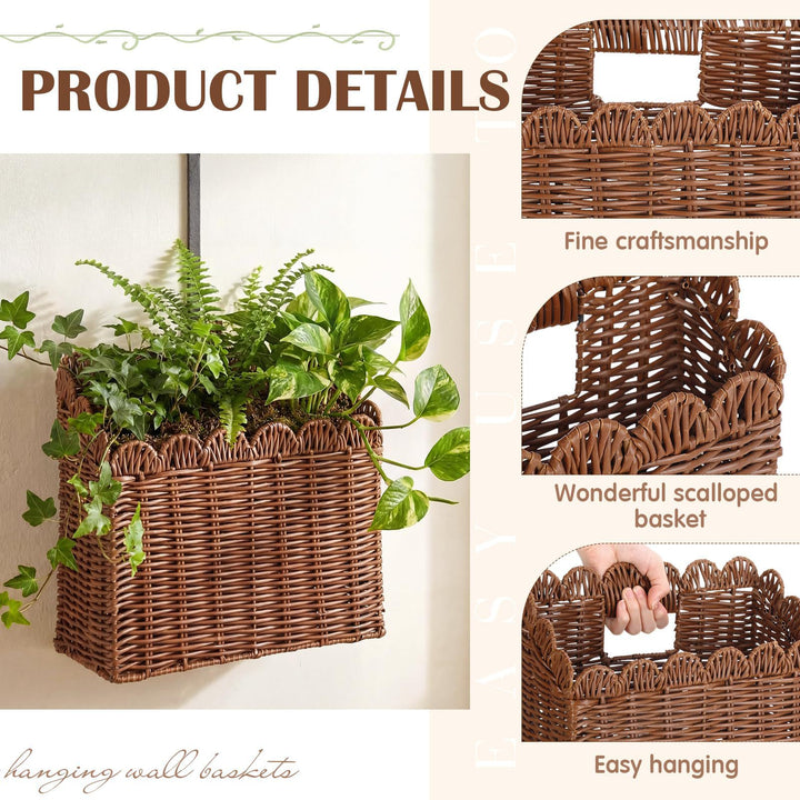 Handcrafted storage basket with curved edge Stornfield