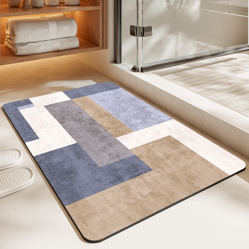 Contemporary Geometric Bath Rug Stornfield