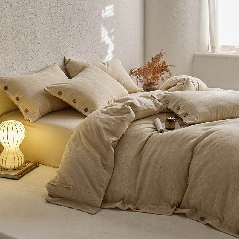 Washed Linen Duvet Cover Set
