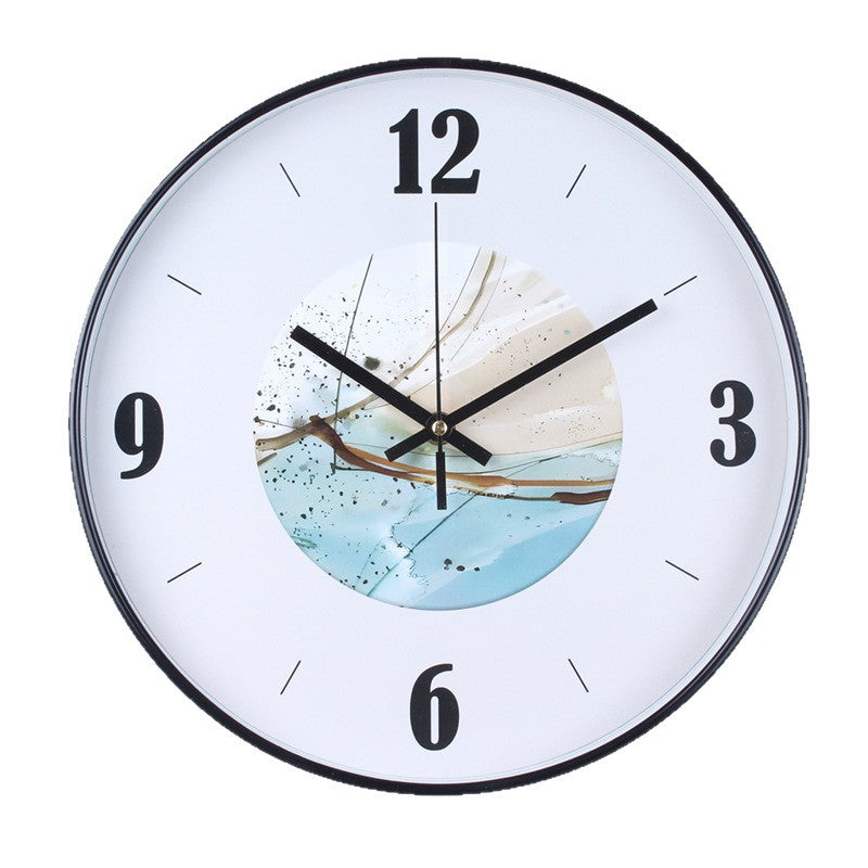 Wall clock with elegant leaf pattern Stornfield