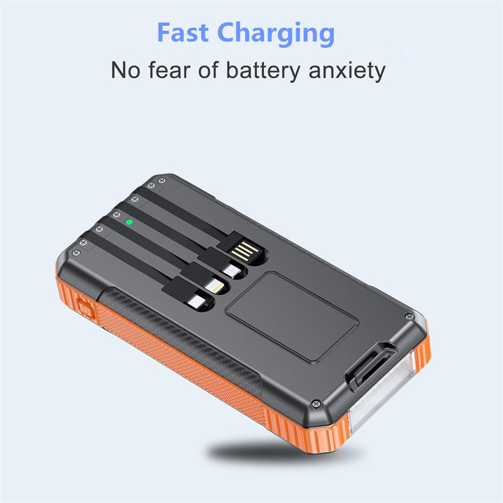 Power bank with solar charging function and integrated LED lamp Stornfield