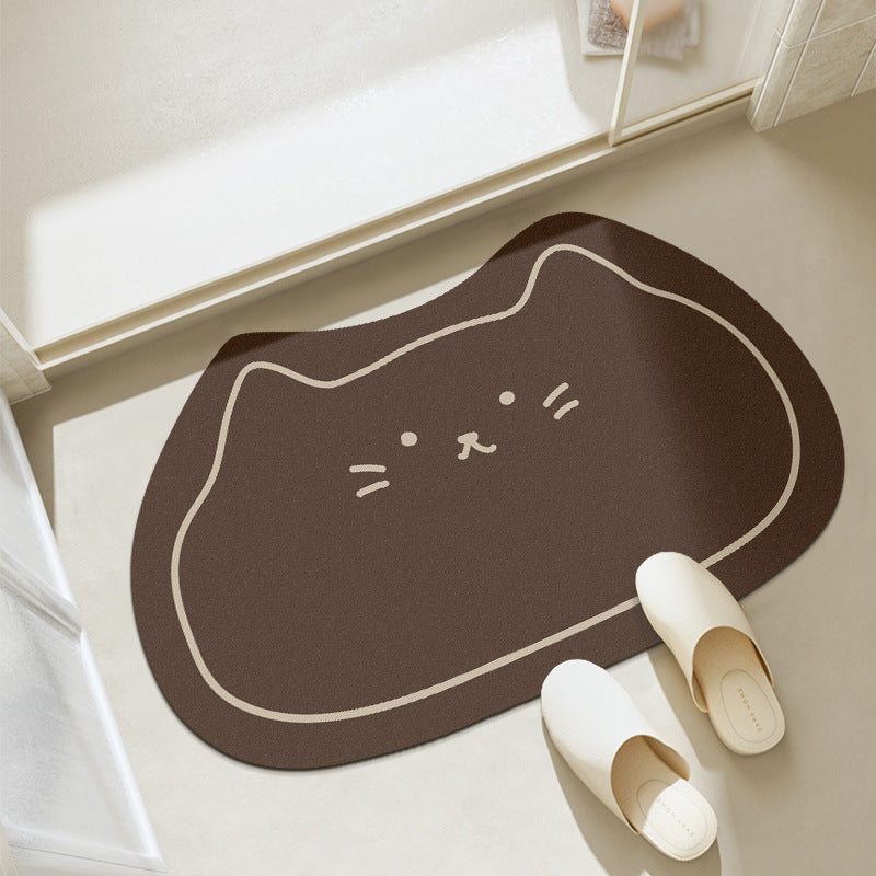 Cat-Shaped Bath Mat