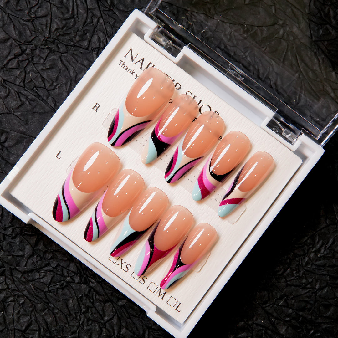 Artistic Abstract Design Press-On Nails