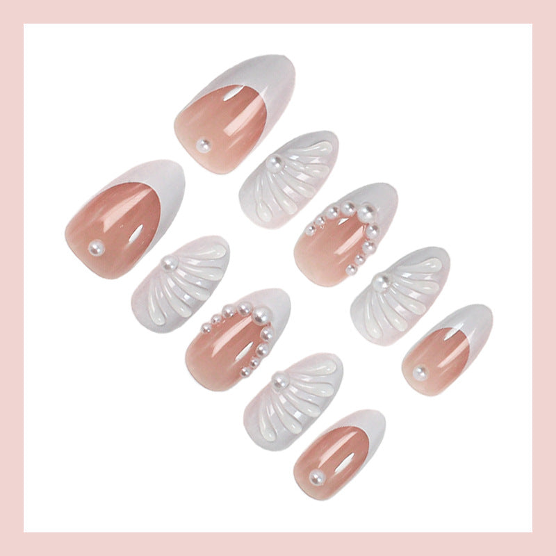 Artificial nail set with elegant peaks and 3D details Stornfield