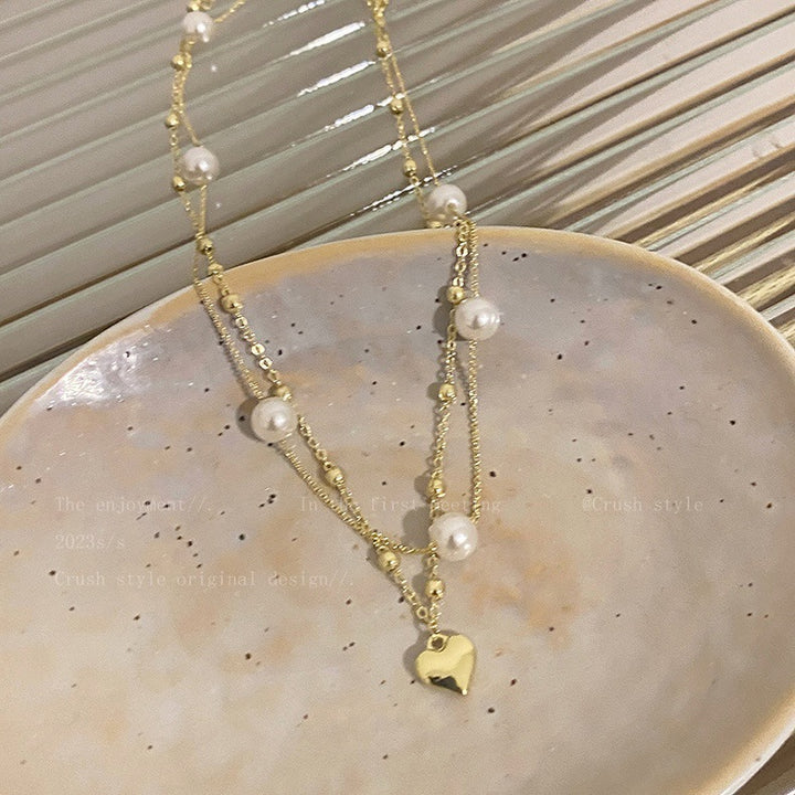 Heart-Embellished Layered Necklace Stornfield