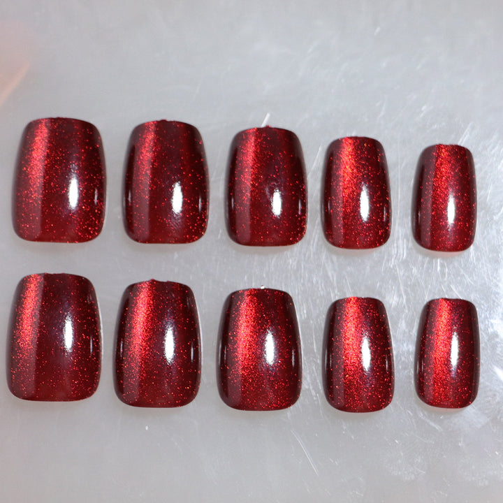 Glittering Press-On Nail Tips Set Stornfield