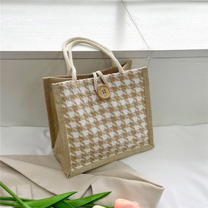 Stylish Houndstooth Pattern Tote Bag