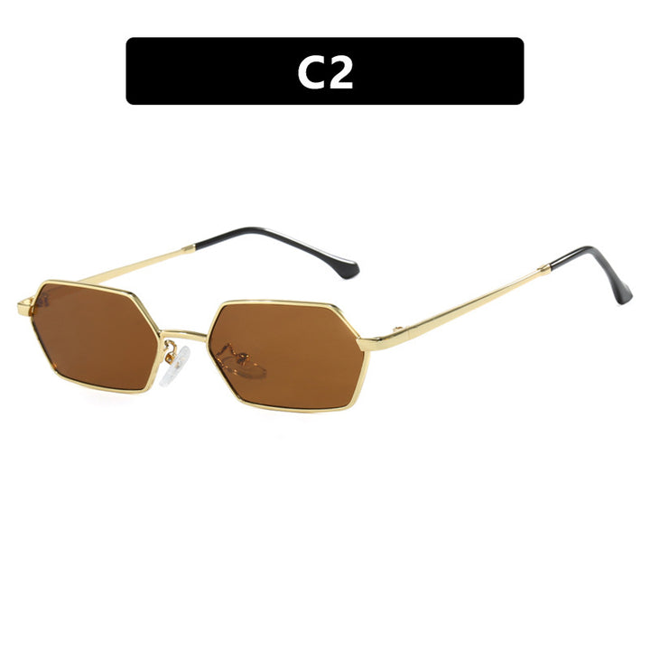 Women's hexagonal sunglasses with elegant metal frame and UV protection Stornfield