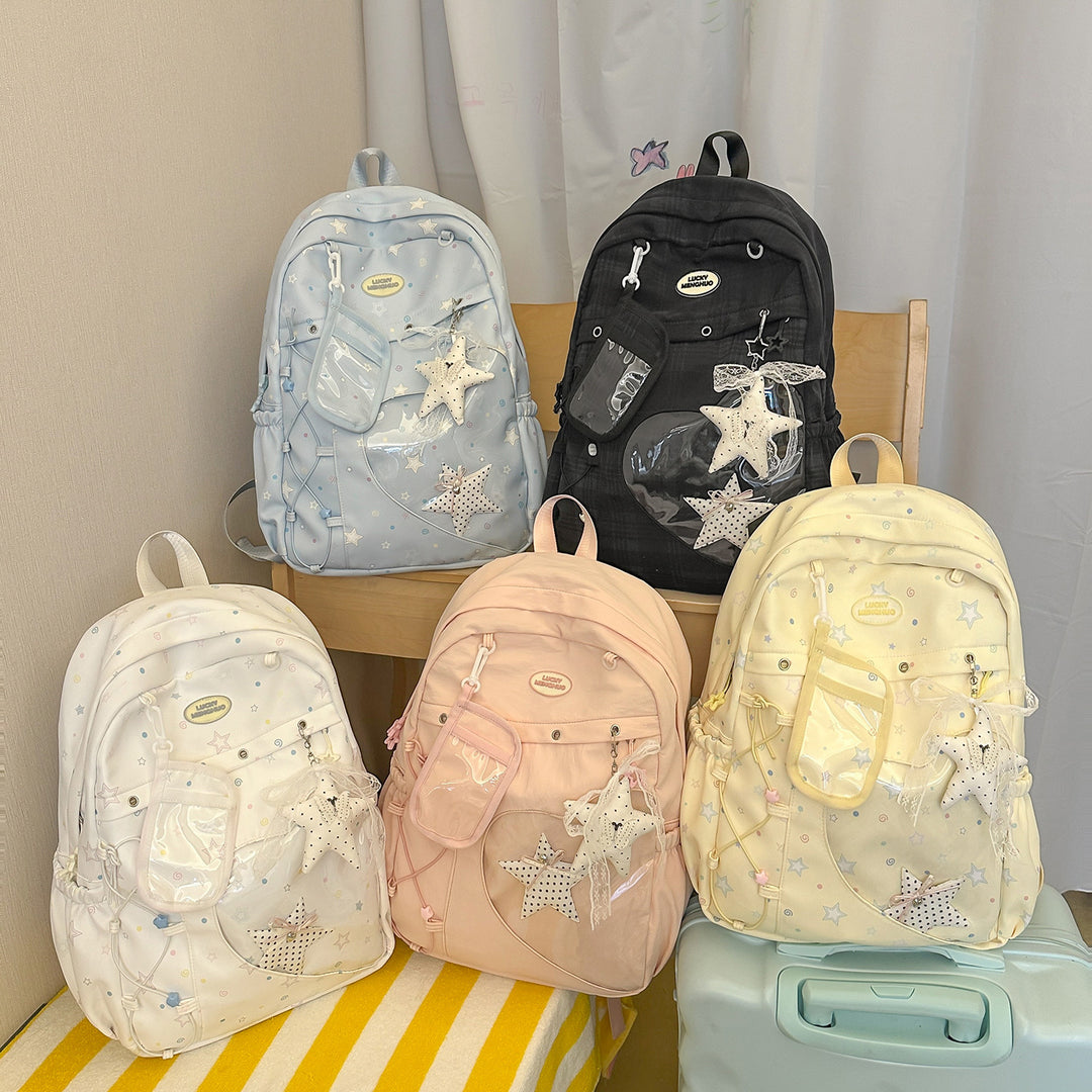 Heart-Appliqué Casual Backpack Stornfield