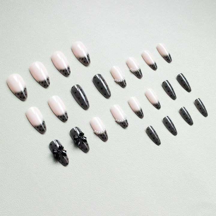 Elegant Nail Art Kit with Bow Embellishments