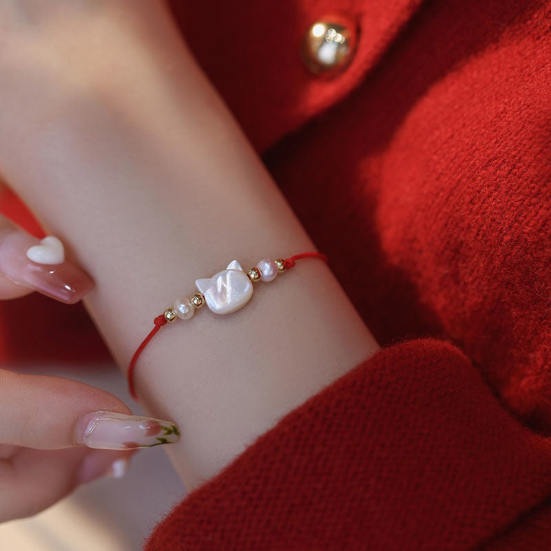 Adjustable Cat-Themed Charm Bracelet Stornfield