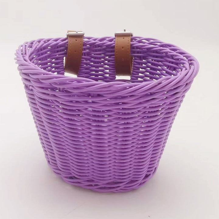 Decorative Woven Storage Basket with Leather Handles Stornfield