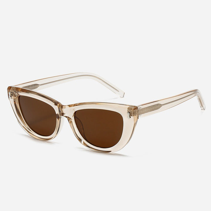 Women's Cat-Eye sunglasses with transparent frame and brown lenses Stornfield