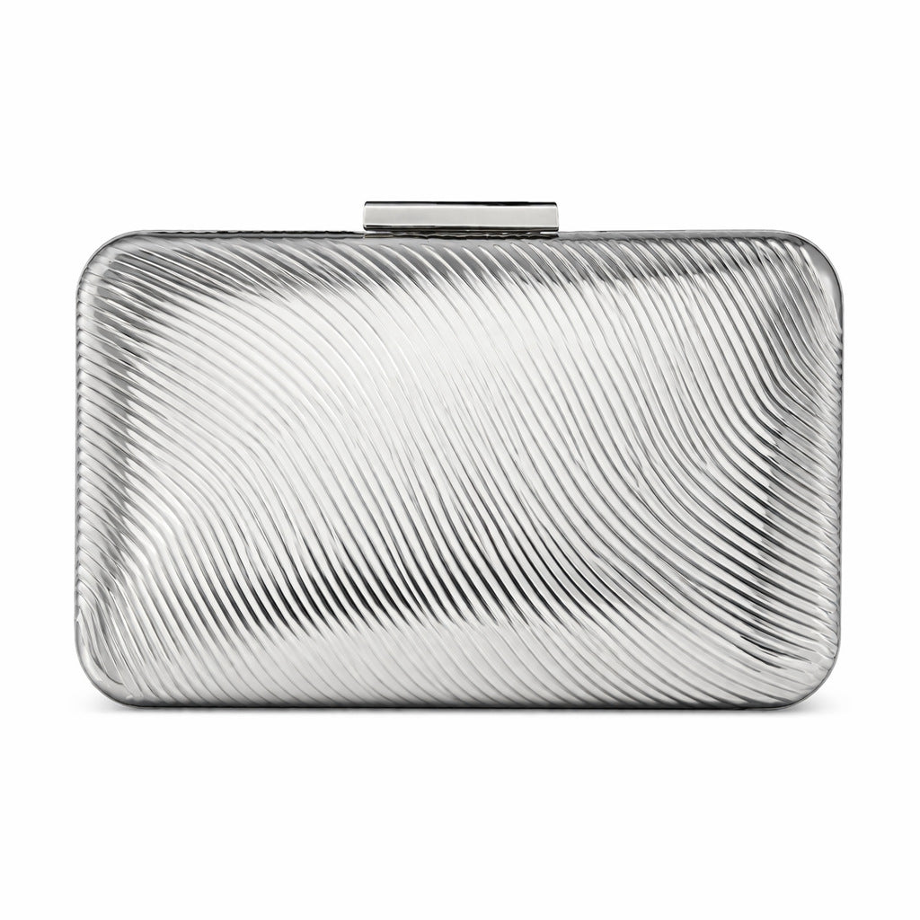 Sculpted Metallic Clutch