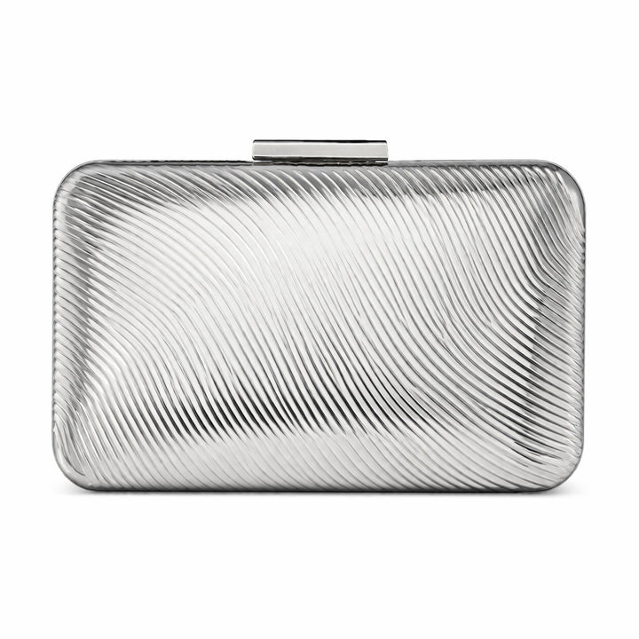 Sculpted Metallic Clutch