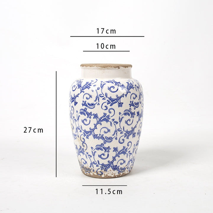 Floral Ceramic Vase with Artistic Design Stornfield