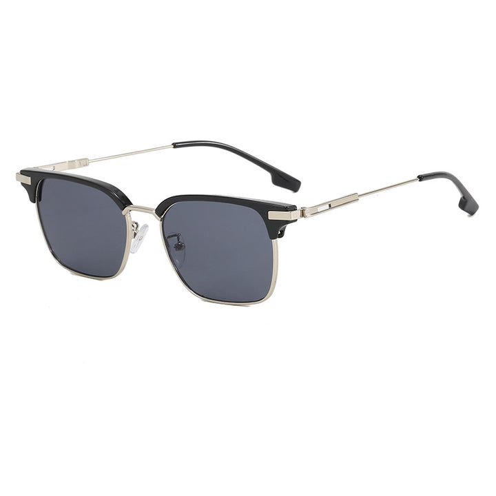 Women's square sunglasses with lightweight metal frame and wide temples Stornfield
