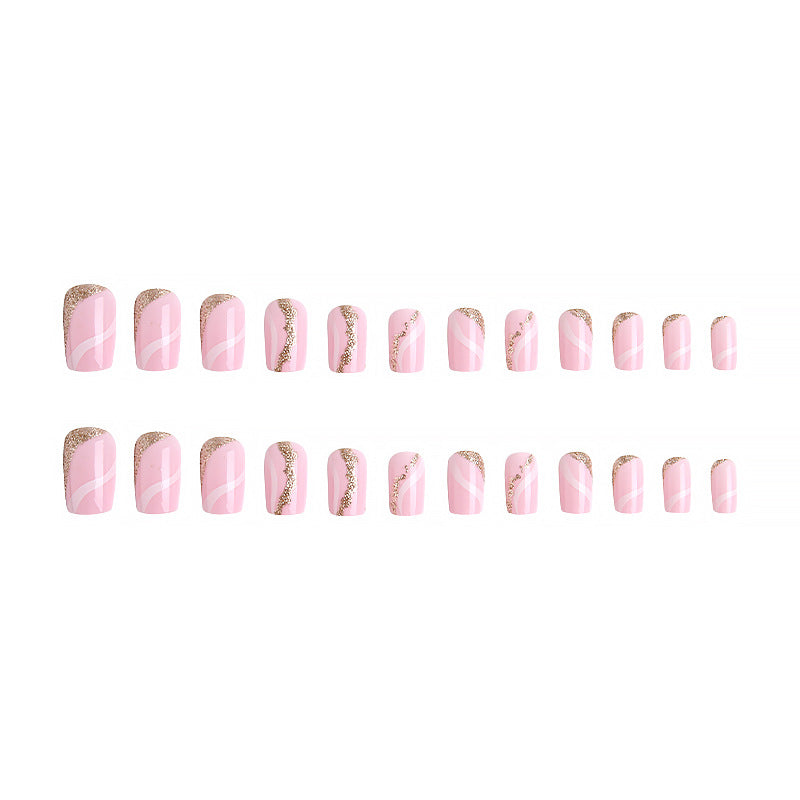 Artificial nails with elegant glitter pattern Stornfield