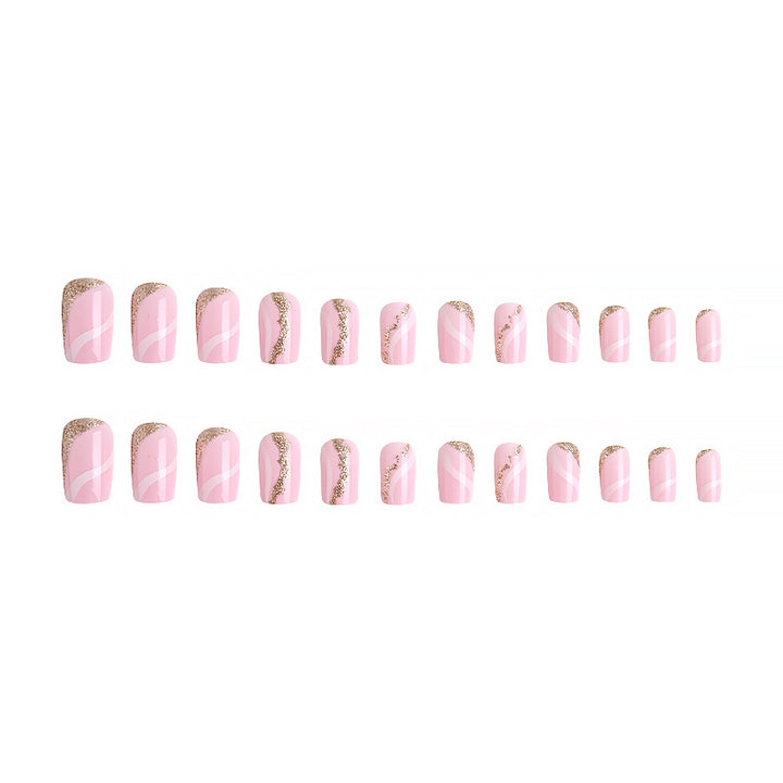 Artificial nails with elegant glitter pattern Stornfield