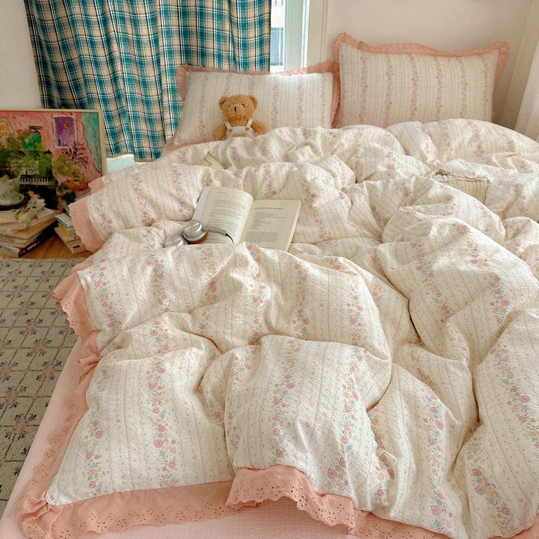 Vintage Floral Patterned Duvet Cover Set
