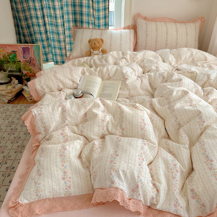 Vintage Floral Patterned Duvet Cover Set