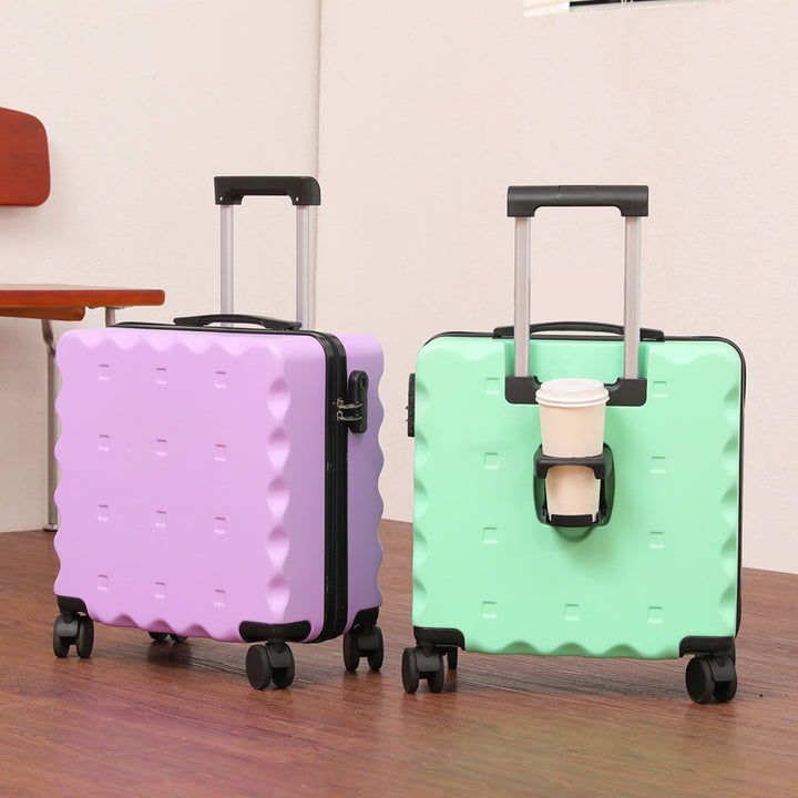 Compact Beverage Holder Rolling Suitcase Stornfield