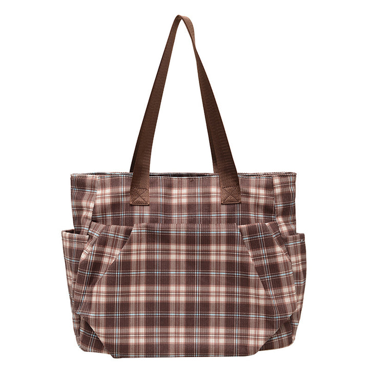 WoSpacious Plaid Utility Tote Bag Stornfield