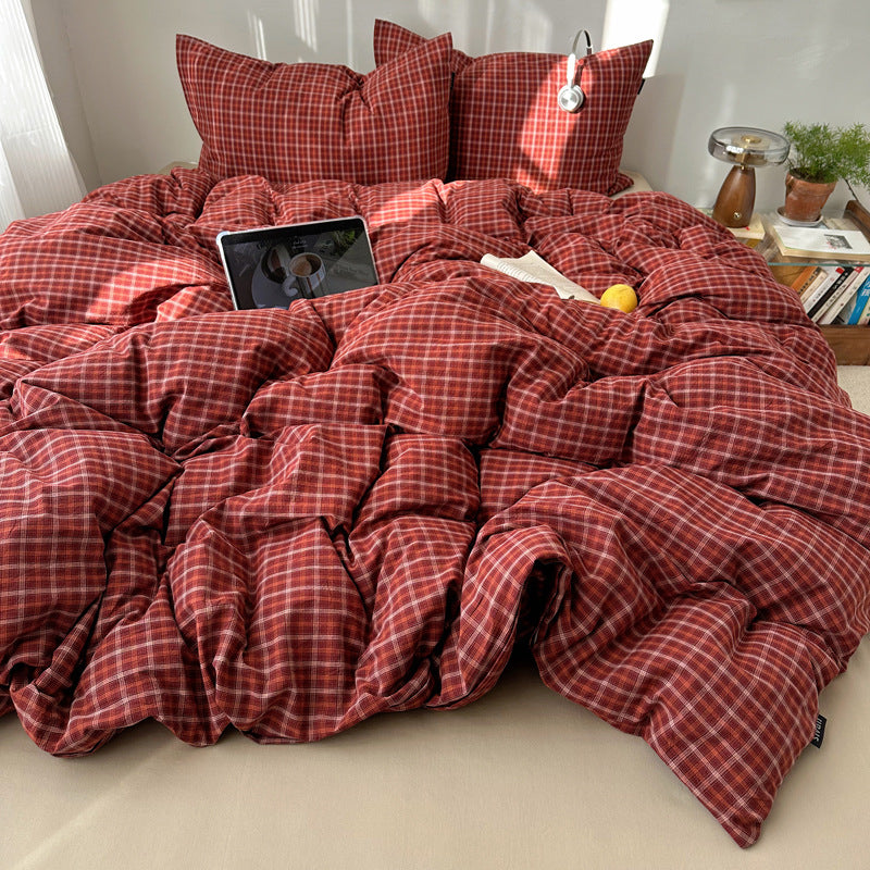 Cozy Gingham Duvet Cover Set