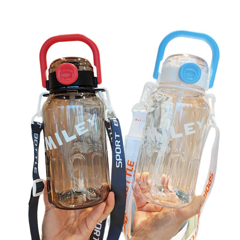 Ladies Sporty Water Bottle with Practical Carrying Strap Stornfield