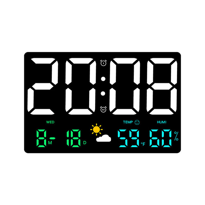 Digital wall decoration clock with temperature and humidity display Stornfield