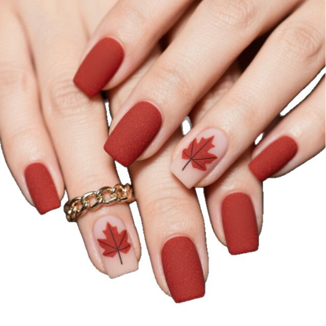 Autumn Leaf Pattern Nail Art Stornfield