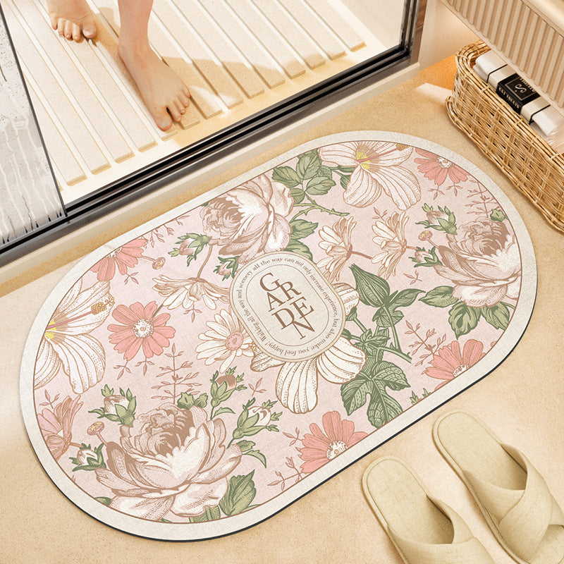 Stylish Floral Bath Mat