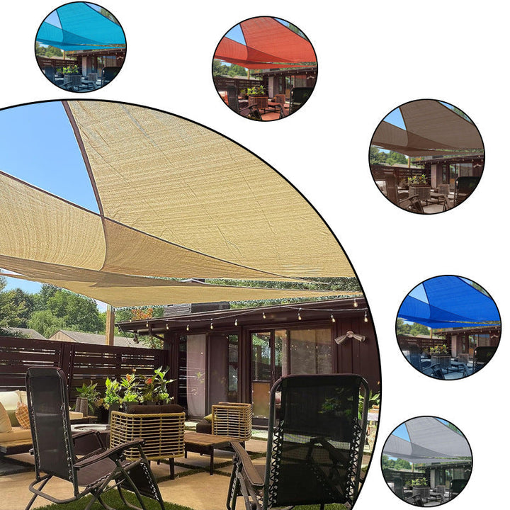 triangle shade sail canopy for patio and pool with reinforced edges and stainless steel D rings Stornfield