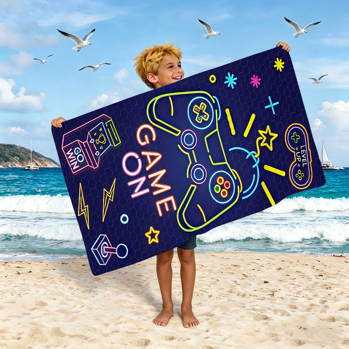 Boys beach towel with game console motif Stornfield