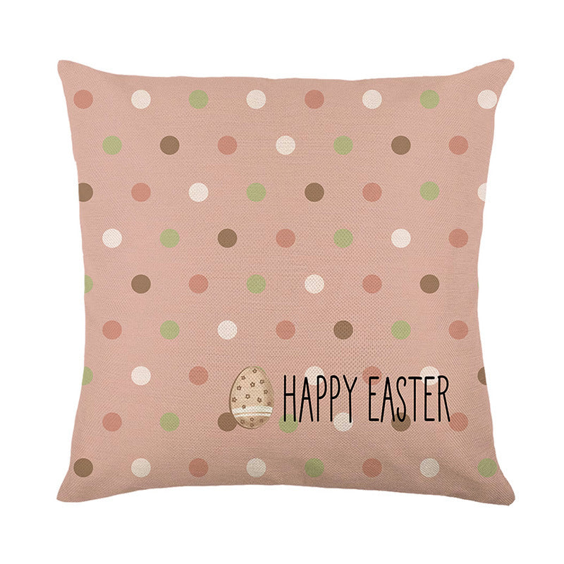 Polka Dot Easter Decorative Throw Pillow Cover with Hidden Zipper