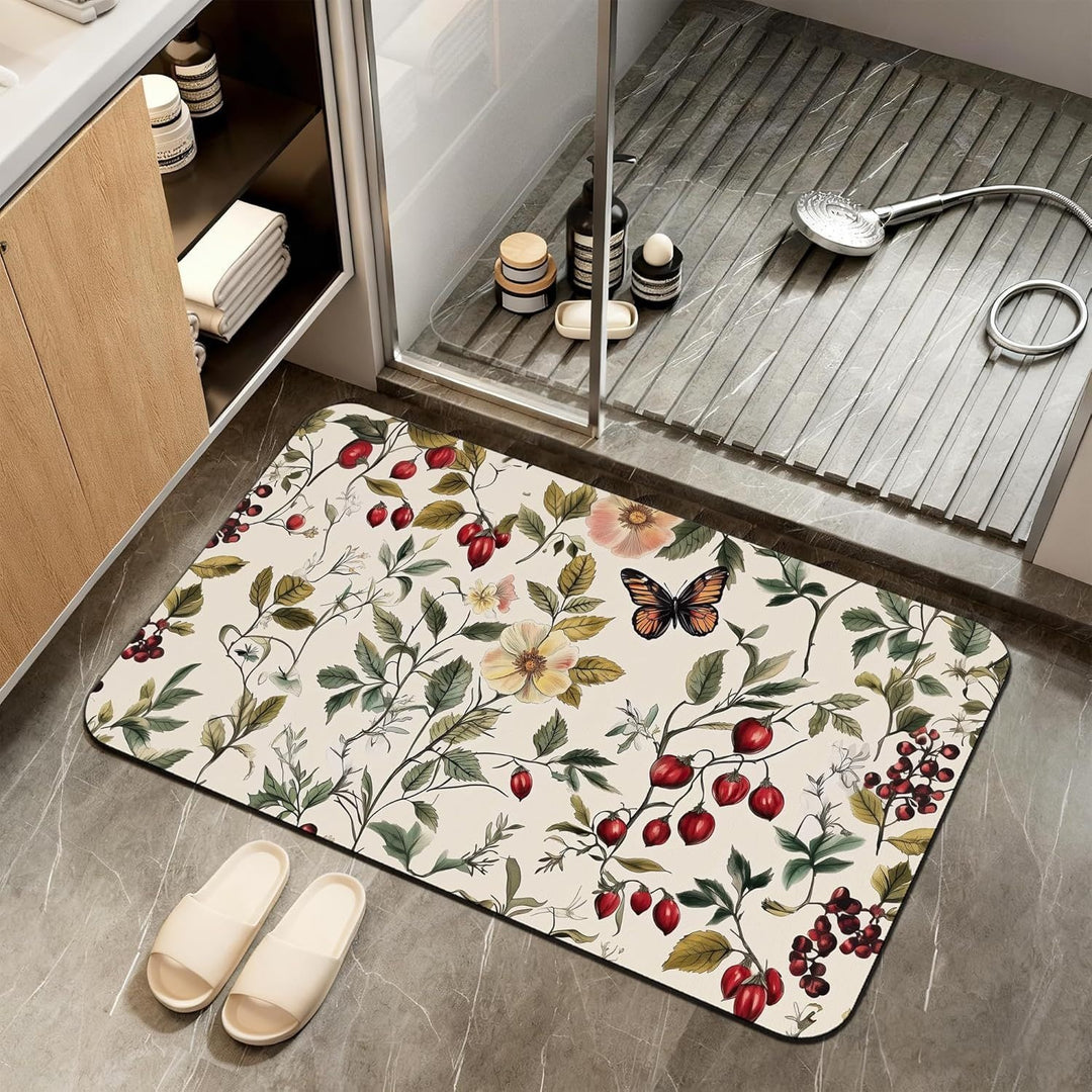 Abstract Marble Design Bath Mat