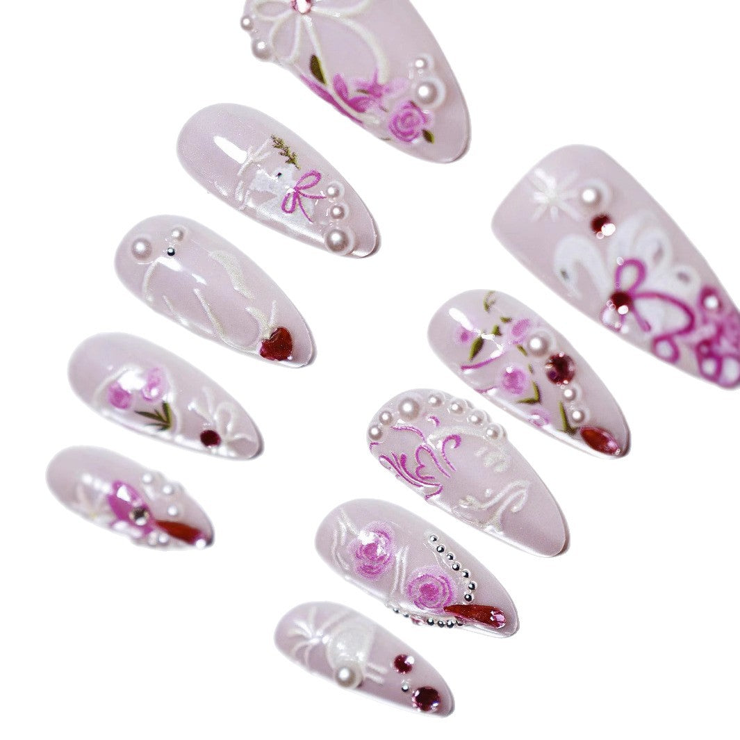Artistic Press-On Nail Art Set Stornfield