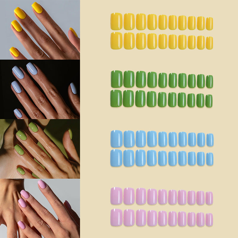 Glossy Press-On Nail Set with Creative Colorful Styles Stornfield